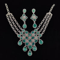 Tanish Art Jewellery Glamorous American Diamond Necklace Set