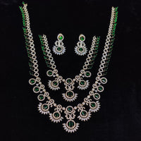 Tanish Art Jewellery Glamorous American Diamond Jewellery Combo Set