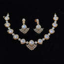 Tanish Art Jewellery Royal Austrian Stone And Pearl Necklace Set 