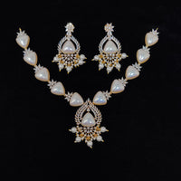 Tanish Art Jewellery Royal Austrian Stone And Pearl Necklace Set 