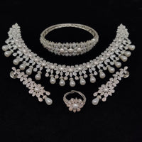 Tanish Art Jewellery Glamorous American Diamond Jewellery Combo Set
