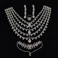 Tanish Art Jewellery Glamorous American Diamond Jewellery Combo Set