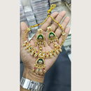 Tanish Art Jewellery Heritage Pota Stone And Pearl Necklace Set