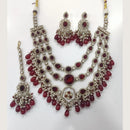 Tanish Art Jewellery Royal Pota Stone And Beads Necklace Set