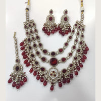 Tanish Art Jewellery Royal Pota Stone And Beads Necklace Set