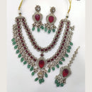 Tanish Art Jewellery Royal Pota Stone And Beads Necklace Set