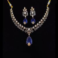 Tanish Art Jewellery Classic Polki Kundan And Austrian Stone Necklace Set