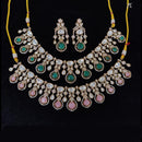 Tanish Art Jewellery Classic Polki Kundan And Austrian Stone Necklace Set