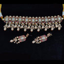 Tanish Art Jewellery Polki Kundan Pearl And Beads Choker Necklace Set