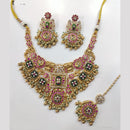 Tanish Art Jewellery Royal Pota Stone And Pearl Necklace Set 