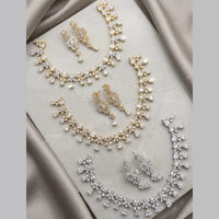 Tanish Art Jewellery Trendy American Diamond Necklace Set 
