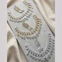 Tanish Art Jewellery Trendy American Diamond Necklace Set 