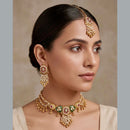 Tanish Art Jewellery Premium Pota Stone And Pearl Ethnic Necklace Set 