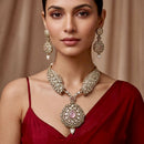 Tanish Art Jewellery Graceful Polki Kundan And Pearl Designer Necklace Set