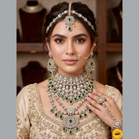 Tanish Art Jewellery Graceful Kundan Stone Semi-Bridal Choker Necklace Set