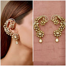 Tanish Art Jewellery Royal American  Diamond Earcuff Dangler Earrings