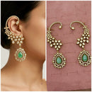 Tanish Art Jewellery Royal American  Diamond Earcuff Dangler Earrings