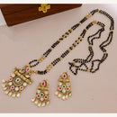 Tanish Art Jewellery Classic Pota Stone And Black Beaded Mangalsutra