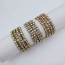 Tanish Art Jewellery Graceful Pota Stone Bangles Set 