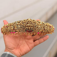Tanish Art Jewellery Traditional Pearl And Pota Stone Temple Kamarband for Bridal & Festive Look