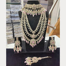 Tanish Art Jewellery Grand Polki Kundan Pearl And Beads Double Necklace Set
