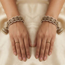 Tanish Art Jewellery Stylish Crystal Stone And Pearl Bangles Set 