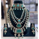 Tanish Art Jewellery Pota Stone Pearl And Beads Double Necklace Set