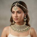 Tanish Art Jewellery Graceful Kundan Stone Semi-Bridal Choker Necklace Set