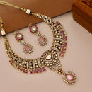 Tanish Art Jewellery Traditional Polki Kundan And Austrian Stone Necklace Set