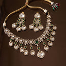Tanish Art Jewellery Designer Pota And Polki Kundan Stone Necklace Set