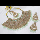 Tanish Art Jewellery Glamorous Crystal Stone Pearl And Beads Choker Necklace Set