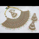 Tanish Art Jewellery Glamorous Crystal Stone Pearl And Beads Choker Necklace Set