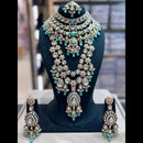 Tanish Art Jewellery Grand Polki Kundan Pearl And Beads Double Necklace Set