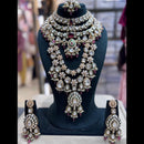 Tanish Art Jewellery Grand Polki Kundan Pearl And Beads Double Necklace Set
