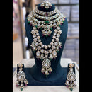 Tanish Art Jewellery Grand Polki Kundan Pearl And Beads Double Necklace Set