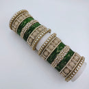 Tanish Art Jewellery Polki Kundan And Pearl Bridal Bangles Set