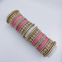 Tanish Art Jewellery Polki Kundan And Pearl Bridal Bangles Set