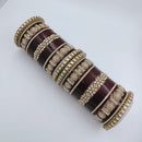 Tanish Art Jewellery Polki Kundan And Pearl Bridal Bangles Set