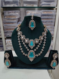 Tanish Art Jewellery Polki Kundan Stone Necklace Set