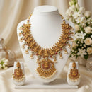 Tanish Art Jewellery Pota Stone And Pearl Temple Necklace Set