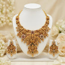 Tanish Art Jewellery Pota Stone And Pearl Temple Designer Necklace Set
