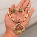 Tanish Art Jewellery Grand Pota Stone And Pearl Necklace Set