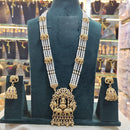 Tanish Art Jewellery Traditional Pota Stone And Pearl Temple Long Necklace Set 