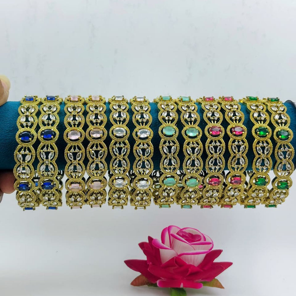 Tanish Art Jewellery Glamorous American Diamond Fashion Bangles Set