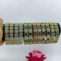 Tanish Art Jewellery Glamorous American Diamond Fashion Bangles Set