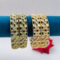 Tanish Art Jewellery Exquisite Polki Kundan Stone Bangles Set  