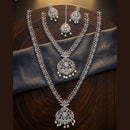 Tanish Art Jewellery Royal American Daimond Stone Double Necklace Set