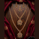 Tanish Art Jewellery Royal Pota Stone And Pearl Double Necklace Set
