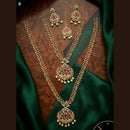 Tanish Art Jewellery Royal Pota Stone And Pearl Double Necklace Set