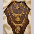 Tanish Art Jewellery Royal Pota Stone And Pearl Double Necklace Set